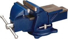 Wilton - 5" Jaw Width, 5" Opening Capacity, 2-1/2" Throat Depth, Steel Swivel Bench Vise - Bolt Down Base Attachment - First Tool & Supply