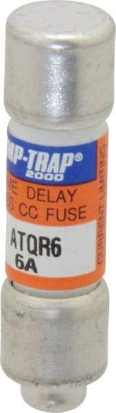 Ferraz Shawmut - 300 VDC, 600 VAC, 6 Amp, Time Delay General Purpose Fuse - Clip Mount, 1-1/2" OAL, 100 at DC, 200 at AC kA Rating, 13/32" Diam - First Tool & Supply