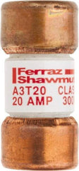 Ferraz Shawmut - 160 VDC, 300 VAC, 20 Amp, Fast-Acting General Purpose Fuse - Clip Mount, 7/8" OAL, 200 at AC, 50 at DC kA Rating, 13/32" Diam - First Tool & Supply