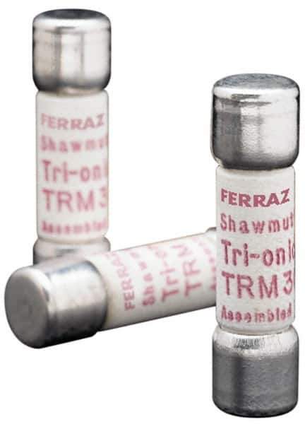 Ferraz Shawmut - 250 VAC, 0.4 Amp, Time Delay General Purpose Fuse - Clip Mount, 1-1/2" OAL, 10 at AC kA Rating, 13/32" Diam - First Tool & Supply