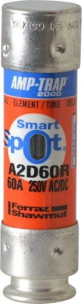 Ferraz Shawmut - 250 VAC/VDC, 60 Amp, Time Delay General Purpose Fuse - Clip Mount, 76mm OAL, 100 at DC, 200 at AC kA Rating, 13/16" Diam - First Tool & Supply