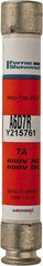 Ferraz Shawmut - 600 VAC/VDC, 7 Amp, Time Delay General Purpose Fuse - Clip Mount, 127mm OAL, 100 at DC, 200 at AC kA Rating, 13/16" Diam - First Tool & Supply