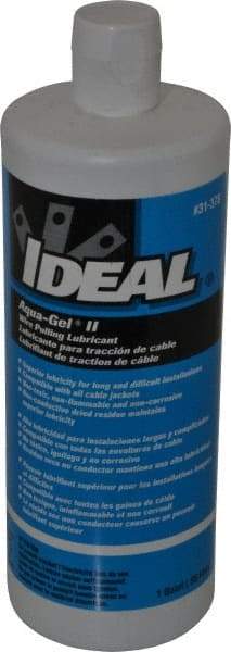 Ideal - 1 Quart Squeeze Bottle, Blue Wire Pulling Lubricant Gel - 28 to 180°F, RoHS Compliant, UL Listed - First Tool & Supply