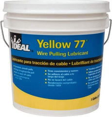 Ideal - 1 Gallon Pail, Yellow Wire Pulling Lubricant Wax - 40 to 120°F, RoHS Compliant, UL Listed - First Tool & Supply