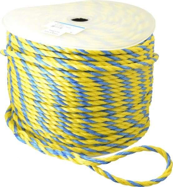 Ideal - 600 Ft. Long, 300 Lb. Load, Polypropylene Rope - 3/8 Inch Diameter, 2,430 Lb. Breaking Strength - First Tool & Supply