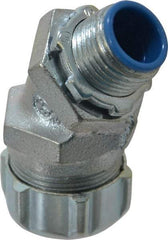 Thomas & Betts - 1/2" Trade, Malleable Iron Threaded Angled Liquidtight Conduit Connector - Insulated - First Tool & Supply