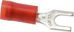 Thomas & Betts - #6 Stud, 22 to 16 AWG Compatible, Partially Insulated, Crimp Connection, Standard Fork Terminal - First Tool & Supply