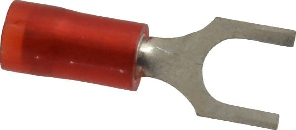 Thomas & Betts - #10 Stud, 22 to 16 AWG Compatible, Partially Insulated, Crimp Connection, Standard Fork Terminal - First Tool & Supply