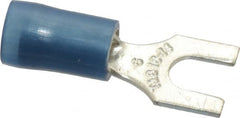 Thomas & Betts - #6 Stud, 18 to 14 AWG Compatible, Partially Insulated, Crimp Connection, Standard Fork Terminal - First Tool & Supply