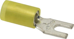 Thomas & Betts - #6 Stud, 12 to 10 AWG Compatible, Partially Insulated, Crimp Connection, Standard Fork Terminal - First Tool & Supply