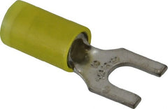 Thomas & Betts - #10 Stud, 12 to 10 AWG Compatible, Partially Insulated, Crimp Connection, Standard Fork Terminal - First Tool & Supply