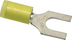 Thomas & Betts - 1/4" Stud, 12 to 10 AWG Compatible, Partially Insulated, Crimp Connection, Standard Fork Terminal - First Tool & Supply