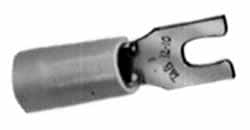 Thomas & Betts - #10 Stud, 18 to 14 AWG Compatible, Partially Insulated, Crimp Connection, Locking Fork Terminal - First Tool & Supply