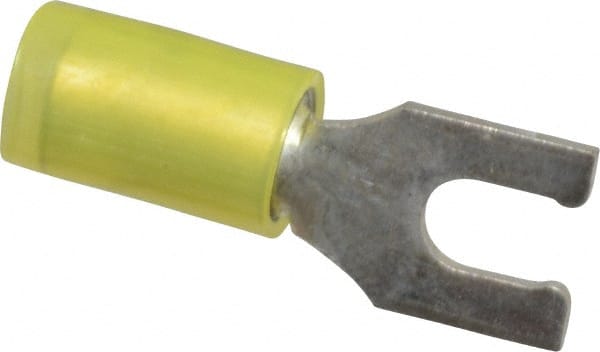 Thomas & Betts - #8 Stud, 12 to 10 AWG Compatible, Partially Insulated, Crimp Connection, Locking Fork Terminal - First Tool & Supply