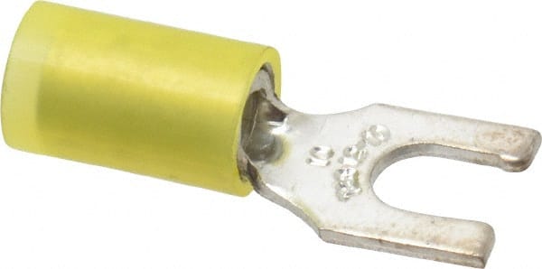 Thomas & Betts - #10 Stud, 12 to 10 AWG Compatible, Partially Insulated, Crimp Connection, Locking Fork Terminal - First Tool & Supply