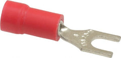 Thomas & Betts - #6 Stud, 22 to 16 AWG Compatible, Partially Insulated, Crimp Connection, Standard Fork Terminal - First Tool & Supply