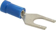 Thomas & Betts - 1/4" Stud, 18 to 14 AWG Compatible, Partially Insulated, Crimp Connection, Standard Fork Terminal - First Tool & Supply