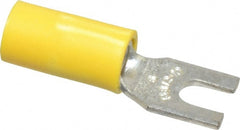 Thomas & Betts - #6 Stud, 12 to 10 AWG Compatible, Partially Insulated, Crimp Connection, Standard Fork Terminal - First Tool & Supply