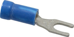 Thomas & Betts - #8 Stud, 18 to 14 AWG Compatible, Partially Insulated, Crimp Connection, Locking Fork Terminal - First Tool & Supply