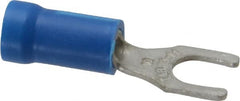 Thomas & Betts - #10 Stud, 18 to 14 AWG Compatible, Partially Insulated, Crimp Connection, Locking Fork Terminal - First Tool & Supply