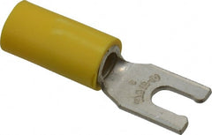 Thomas & Betts - #6 Stud, 12 to 10 AWG Compatible, Partially Insulated, Crimp Connection, Locking Fork Terminal - First Tool & Supply