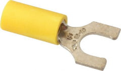 Thomas & Betts - 1/4" Stud, 12 to 10 AWG Compatible, Partially Insulated, Crimp Connection, Locking Fork Terminal - First Tool & Supply