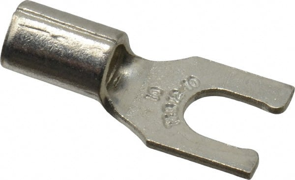 Thomas & Betts - #10 Stud, 12 to 10 AWG Compatible, Noninsulated, Crimp Connection, Locking Fork Terminal - First Tool & Supply