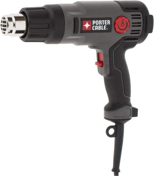 Porter-Cable - 120 to 1,150°F Heat Setting, 19 CFM Air Flow, Heat Gun - 120 Volts, 11.7 Amps, 1,500 Watts, 6' Cord Length - First Tool & Supply