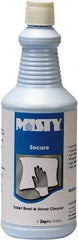 Misty - 32 oz Bottle Liquid Toilet Bowl Cleaner - Mint Scent, Disinfectant, Nonacidic, Toilets - First Tool & Supply