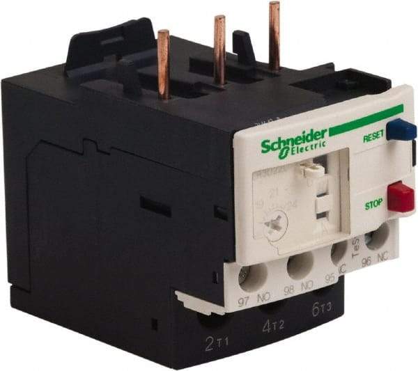 Schneider Electric - 3 Pole, NEMA Size 0-1, 16 to 24 Amp, 690 VAC, Thermal NEMA Overload Relay - Trip Class 20, For Use with LC1D18, LC1D25, LC1D32 and LC1D38 - First Tool & Supply