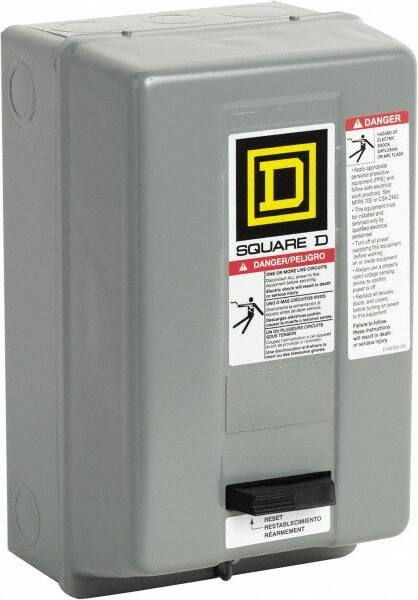 Square D - 208 Coil VAC at 60 Hz, 18 Amp, Nonreversible Enclosed Enclosure NEMA Motor Starter - 3 hp at 1 Phase, 1 Enclosure Rating - First Tool & Supply