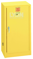 Compact Storage Cabinet - #5474 - 23-1/4 x 18 x 44" - 15 Gallon - w/one shelf, 1-door manual close - Yellow Only - First Tool & Supply