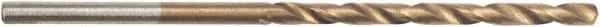 Irwin - 5/32" 135° High Speed Steel Jobber Drill - TiN Finish, Spiral Flute, Straight Shank, 3-1/8" OAL, Split Point - First Tool & Supply