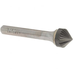 OSG - 1/2" Head Diam, 1/4" Shank Diam, 24 Flute 90° Solid Carbide Countersink - First Tool & Supply