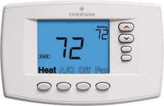 White-Rodgers - 45 to 99°F, 4 Heat, 2 Cool, Premium Residential Digital 7 Day Programmable Universal Multi-Stage or Heat Pump Thermostat - 0 to 30 Volts, Horizontal Mount, Electronic Contacts Switch - First Tool & Supply