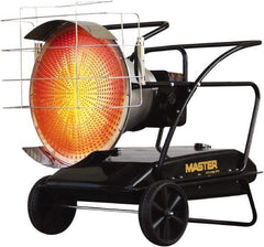 Master - 125,000 BTU, Kerosene/Diesel/Fuel Oil Fired Radiant Heater - 14 Gal Fuel Capacity, 28.4" Long x 28.7" Wide x 40.8" High - First Tool & Supply