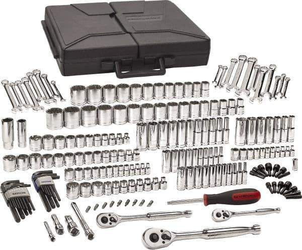 GearWrench - 216 Piece 1/4, 3/8 & 1/2" Drive Mechanic's Tool Set - Comes in Blow Molded Case - First Tool & Supply