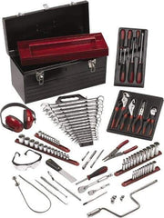 GearWrench - 89 Piece 1/4 & 3/8" Drive Aviation Tool Set - Comes in Steel Tote Box - First Tool & Supply