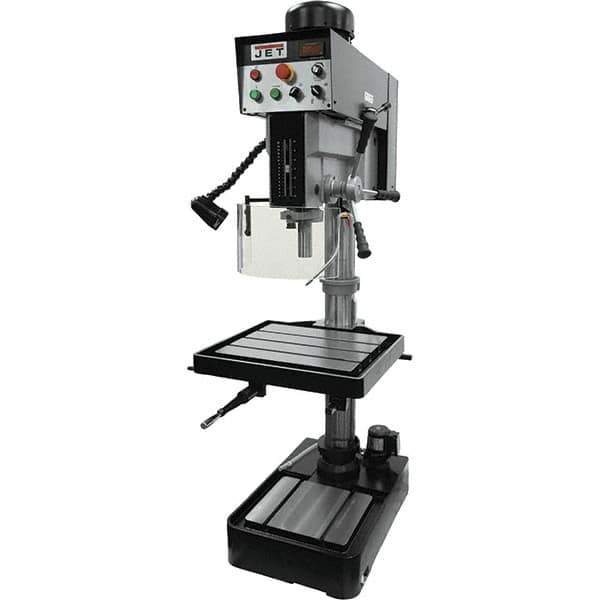 Jet - 10-7/16" Swing, Variable Speed Pulley Drill Press - Variable Speed, 2 hp, Single Phase - First Tool & Supply