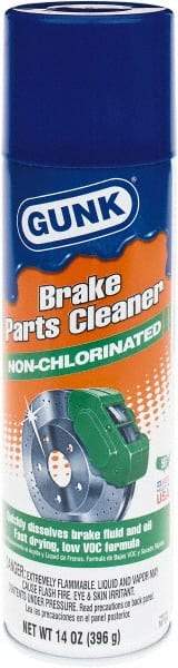 Gunk - Nonchlorinated Brake Parts Cleaner - 14 oz Aerosol Can with Straw - First Tool & Supply