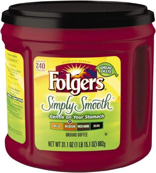 Folgers - Coffee, Simply Smooth, 31.1 oz Canister - First Tool & Supply