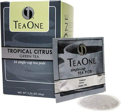 Tea One - Tea Pods, Tropical Citrus Green, 14/Box - First Tool & Supply