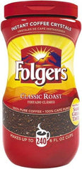 Folgers - Instant Coffee Crystals, Classic Roast, 16 oz Jar - First Tool & Supply