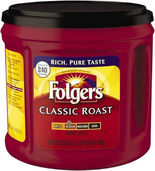 Folgers - Coffee, Classic Roast, Ground, 30.5 oz Canister - First Tool & Supply