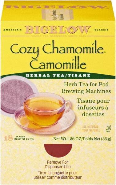 Bigelow - C ozy Chamomile Herbal Tea Pods, 1.90 oz, 18/Box - First Tool & Supply