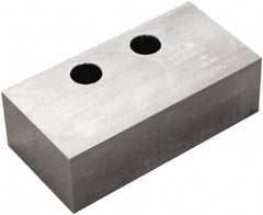 5th Axis - 6" Wide x 1.85" High x 3" Thick, Flat/No Step Vise Jaw - Soft, Aluminum, Manual Jaw, Compatible with V6105 Vises - First Tool & Supply