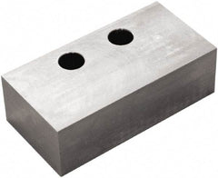 5th Axis - 6" Wide x 1.85" High x 3" Thick, Flat/No Step Vise Jaw - Soft, Steel, Manual Jaw, Compatible with V6105 Vises - First Tool & Supply