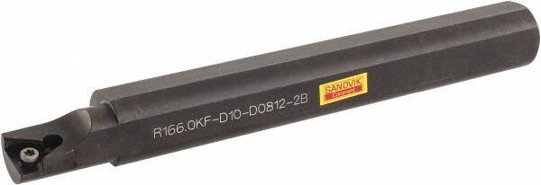 Sandvik Coromant - Internal/External Thread, Right Hand Cut, 5/8" Shank Width x 14.48mm Shank Height Indexable Threading Toolholder - 5" OAL, R166.0L-11 Insert Compatibility, R166.0KF..C Toolholder, Series T-Max U-Lock - First Tool & Supply