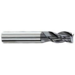 3/8" Dia. - 1/2" LOC - 2" OAL - .015-.020 Radius 3 FL Carbide S/E HP End Mill-AlTiN - First Tool & Supply