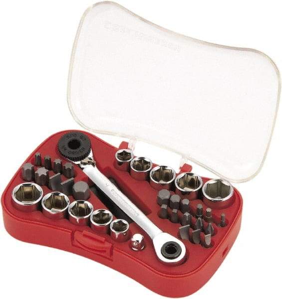 GearWrench - 35 Piece 1/4" Drive Ratchet Socket Set - Comes in Blow Molded Case - First Tool & Supply